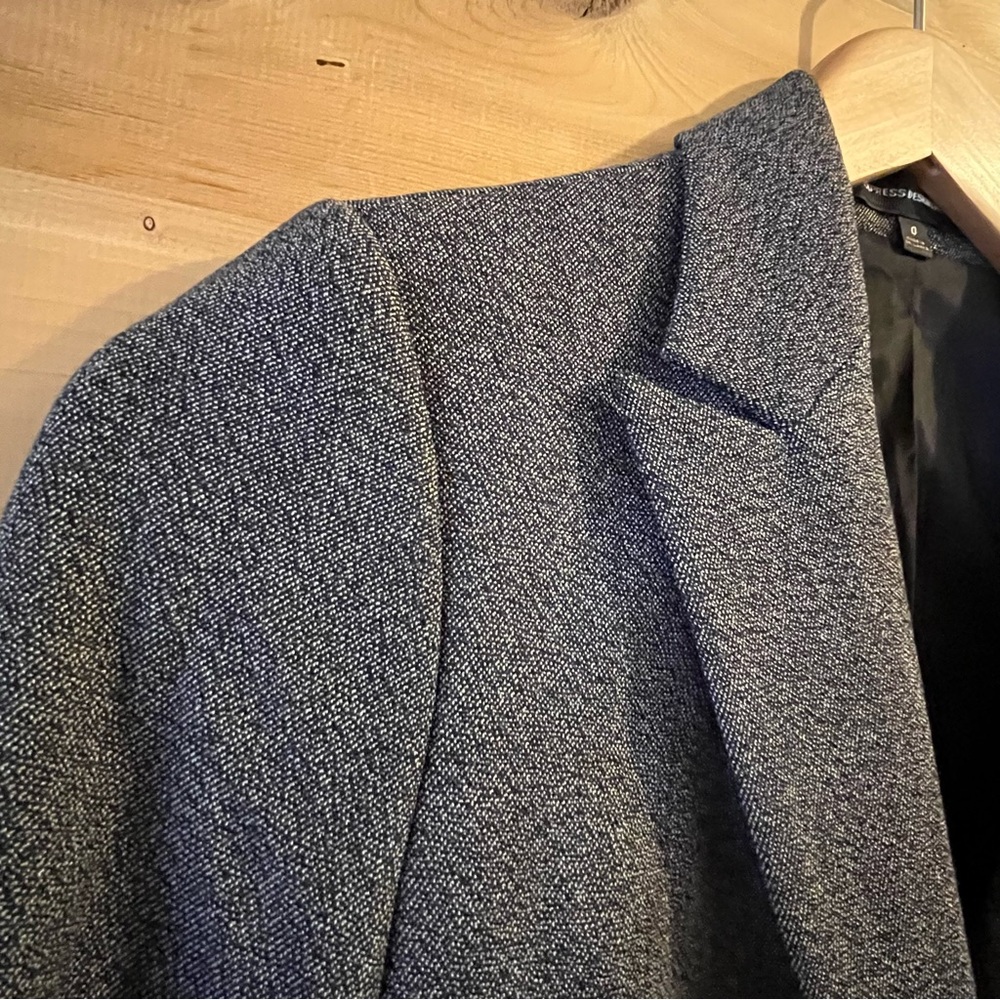 Express Charcoal Grey One Button Fitted Stretch B… - image 6